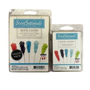 ScentSationals Rock Candy Scented Wax Melts Lot - 1 New 5 oz, 1 partial 2.5oz
